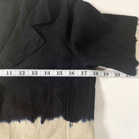 Michael Kors Tie Dye Ombre 100% Linen Blazer Womens Size 2 Multicolor Pockets - Picture 14 of 16